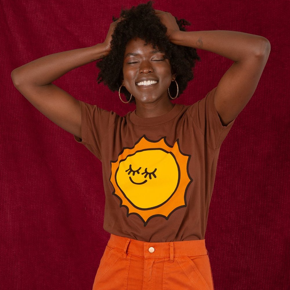 Big Bud Press brown Sun Baby tee in XS